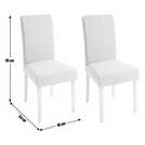 Habitat Midback Pair of Fabric Dining Chairs - Cream