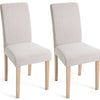 Habitat Midback Pair of Fabric Dining Chairs - Cream