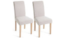 Habitat Midback Pair of Fabric Dining Chairs - Cream