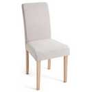 Habitat Midback Pair of Fabric Dining Chairs - Cream