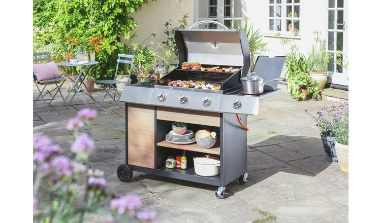 Argos Home Deluxe 3 Burner Outdoor Kitchen Gas BBQ