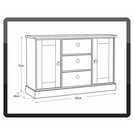 Habitat Winchester 2 Door 3Drw Sideboard - White