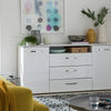 Habitat Hayward 2 Door 3 Drawer Sideboard - White Gloss
