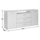 Habitat Hayward 2 Door 3 Drawer Sideboard - White Gloss