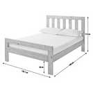 Habitat Chile Small Double Wooden Bed Frame - Dark Stain