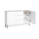 Habitat Skandi 2 Door 3 Drawer Sideboard - White Two Tone