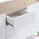 Habitat Skandi 2 Door 3 Drawer Sideboard - White Two Tone