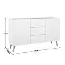 Habitat Skandi 2 Door 3 Drawer Sideboard - White Two Tone