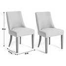 Habitat Alec Pair of Fabric Dining Chair - Oatmeal