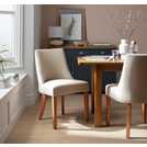 Habitat Alec Pair of Fabric Dining Chair - Oatmeal