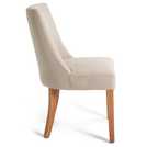 Habitat Alec Pair of Fabric Dining Chair - Oatmeal