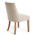 Habitat Alec Pair of Fabric Dining Chair - Oatmeal