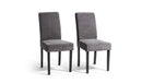Argos Home Pair of Midback Velvet Dining Chairs - Grey