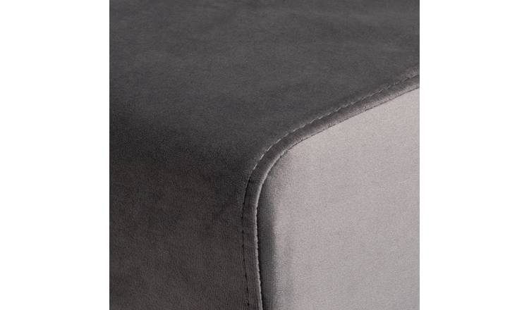 Argos Home Pair of Midback Velvet Dining Chairs - Grey