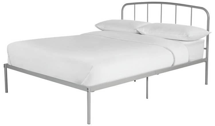 Habitat Freja Double Metal Bed Frame - Silver