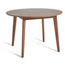 Habitat Skandi Oak Veneer Round 4 Seater Table - Walnut