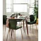 Habitat Skandi Oak Veneer Round 4 Seater Table - Walnut