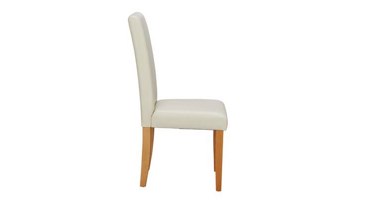 Argos Home Pair of Midback Dining Chairs - Cream