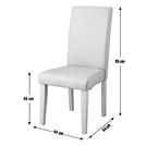 Argos Home Pair of Midback Dining Chairs - Cream