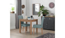Argos Home Pair of Tweed Mid Back Dining Chairs - Teal