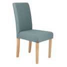 Argos Home Pair of Tweed Mid Back Dining Chairs - Teal