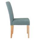 Argos Home Pair of Tweed Mid Back Dining Chairs - Teal