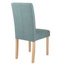 Argos Home Pair of Tweed Mid Back Dining Chairs - Teal