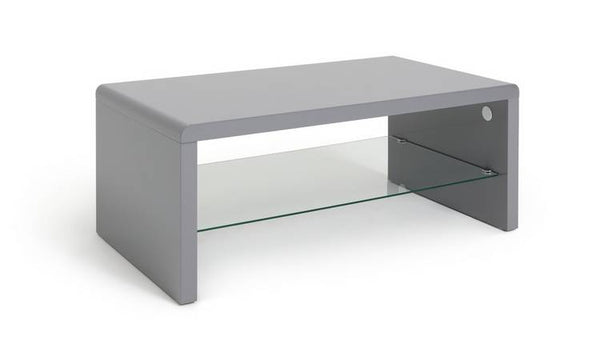 Habitat Sleigh Coffee Table - Gloss Grey