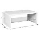 Habitat Sleigh Coffee Table - Gloss Grey