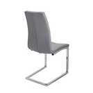 Argos Home Milo Pair of Faux Leather Dining Chairs - Grey