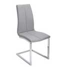 Argos Home Milo Pair of Faux Leather Dining Chairs - Grey