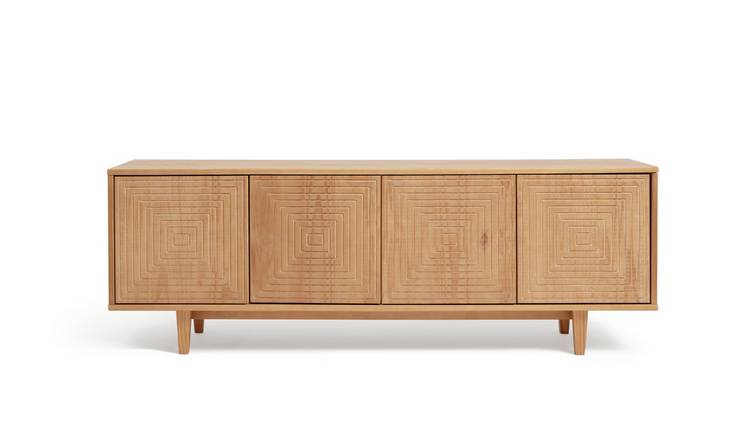 Habitat Grooved Storage 4 Door Sideboard - Pine