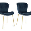 Habitat Etta Pair of Velvet Dining Chair - Blue