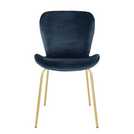 Habitat Etta Pair of Velvet Dining Chair - Blue