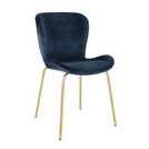 Habitat Etta Pair of Velvet Dining Chair - Blue