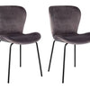 Habitat Etta Pair of Velvet Dining Chair - Grey