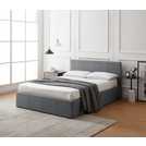 Habitat Heathdon Small Double Ottoman Fabric Bed Frame -Grey