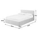 Habitat Heathdon Double Ottoman Fabric Bed Frame - Grey