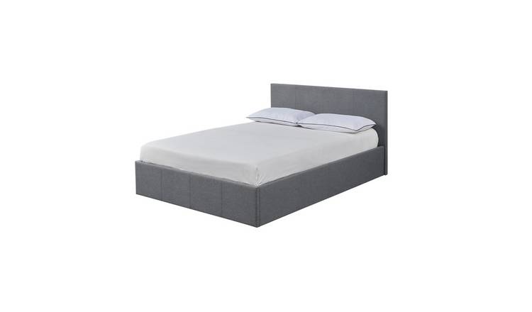 Habitat Heathdon Double Ottoman Fabric Bed Frame - Grey