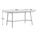 Habitat Huntington Wood 4 Seater Dining Table - Walnut