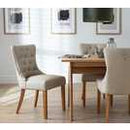 Argos Home Geneva Pair of Fabric Dining Chairs - Beige