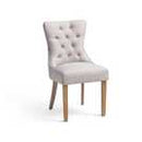 Argos Home Geneva Pair of Fabric Dining Chairs - Beige