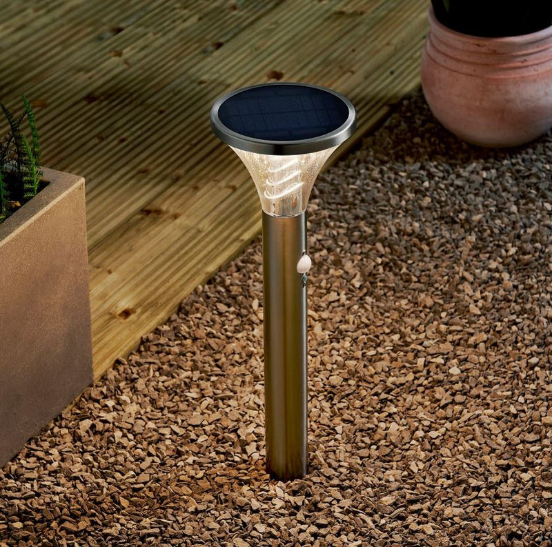 Saxby Toko Outdoor Solar Spike Light - Brushed Stainless Steel (Pack of 6)