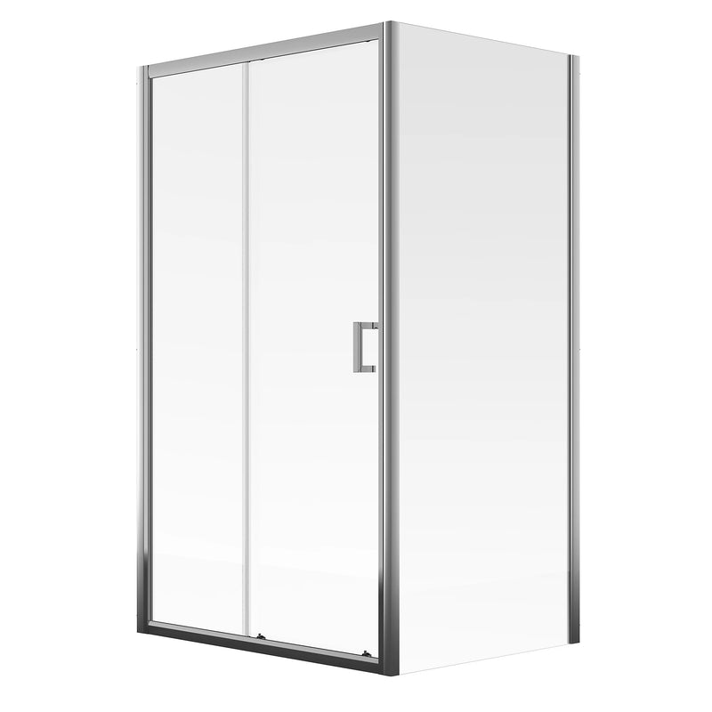 Aqualux Edge 6 Rectangular Shower enclosure with Sliding door (W)1200mm