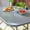 Home Sicily 6 Seater Metal Patio Set - Grey