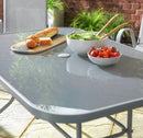 Home Sicily 6 Seater Metal Patio Set - Grey