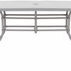 Home Sicily 6 Seater Metal Patio Set - Grey