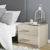 2 x Atomia Freestanding Matt brown oak effect 2 Drawer Bedside table (H)429mm (W)500mm (D)466mm