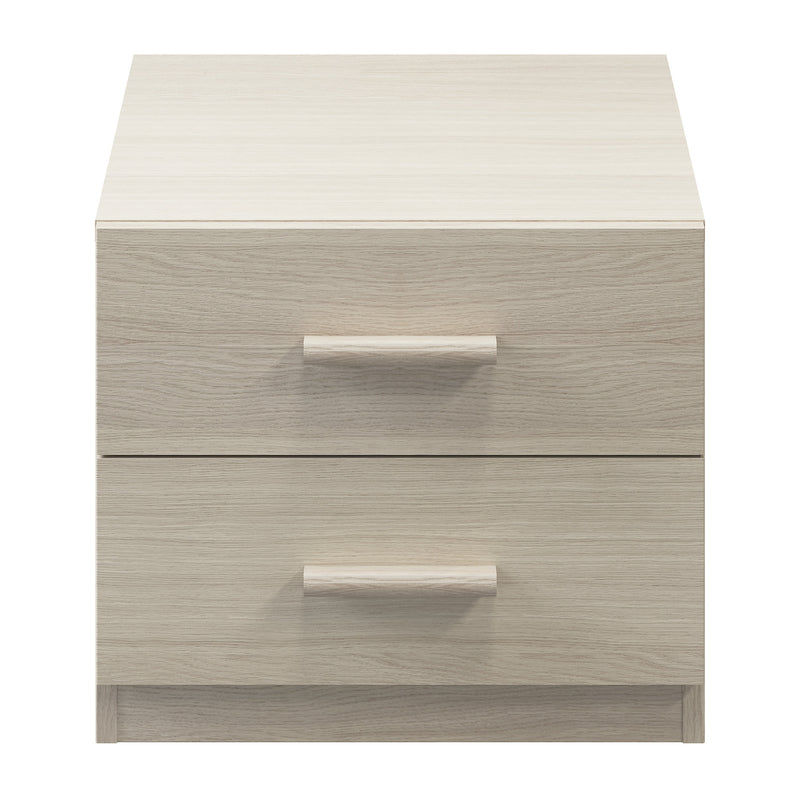 Atomia Freestanding Matt brown oak effect 2 Drawer Bedside table (H)429mm (W)500mm (D)466mm