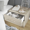 2 x Atomia Freestanding Matt brown oak effect 2 Drawer Bedside table (H)429mm (W)500mm (D)466mm